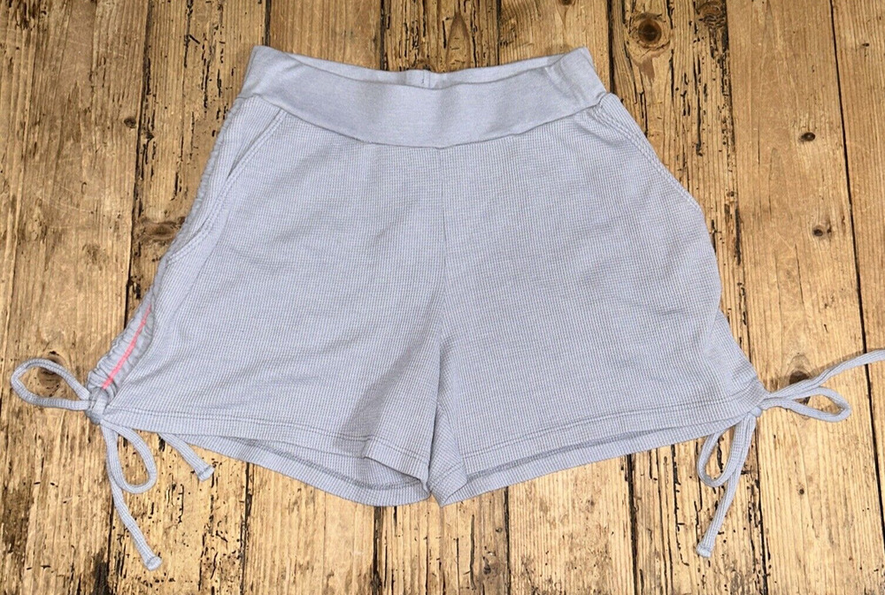 Sundry Women’s Size 0 Gray Ruched Waffle Knit Shorts NWT